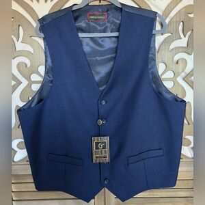 Giorgio Fiorelli Suit Vest Size 46 Navy Blue